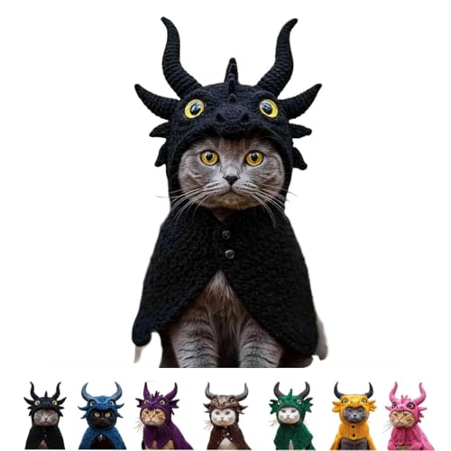 DIY Drachen Katze Hoodie Set, Katzenhut Drache Hoodie Niedliche Drache Cosplay Kleidung für Katzen Weiche Haustier Hoodie mit Hörnern Kätzchen Drachen Kostüm für Haustier Welpen Kätzchen Urlaub DIY Drachen Katze Hoodie Set, Katzenhut Drache Hoodie Niedliche Drache Cosplay Kleidung für Katzen Weiche Haustier Hoodie mit Hörnern Kätzchen Drachen Kostüm für Haustier Welpen Kätzchen Urlaub von tkerinse