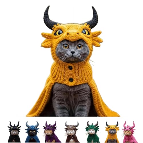 DIY Drachen Katze Hoodie Set, Katzenhut Drache Hoodie Niedliche Drache Cosplay Kleidung für Katzen Weiche Haustier Hoodie mit Hörnern Kätzchen Drachen Kostüm für Haustier Welpen Kätzchen Urlaub DIY Drachen Katze Hoodie Set, Katzenhut Drache Hoodie Niedliche Drache Cosplay Kleidung für Katzen Weiche Haustier Hoodie mit Hörnern Kätzchen Drachen Kostüm für Haustier Welpen Kätzchen Urlaub von tkerinse