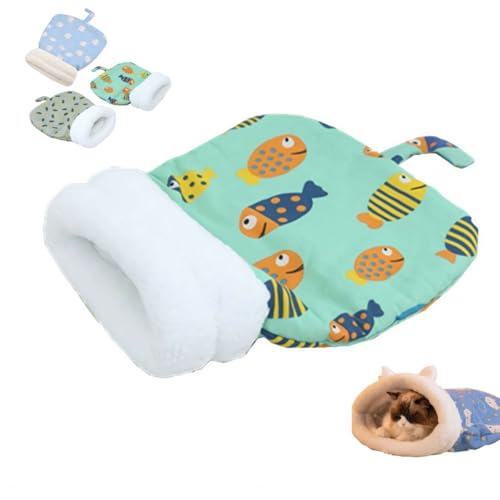 Gemütliches Haustiernest für Katzen und Hunde, Katzenschlafsack, weicher Katzen- und Hundeschlafsack, tragbares Haustiernest, warmes Hausschuh, Hundebett, Kuscheltier für kleine Hunde und Katzen, für von tkerinse