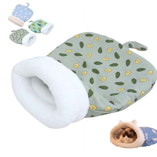 tkerinse Gemütliches Haustiernest für Katzen und Hunde, Katzenschlafsack, weicher Katzen- und Hundeschlafsack, tragbares Haustiernest, warmes Hausschuh, Hundebett, Kuscheltier für kleine Hunde und von tkerinse