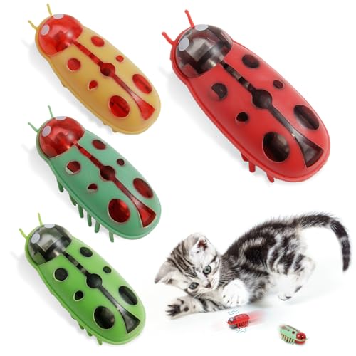 tlidfgeo 4 Stück Mini Käfer, Elektrisches Insekt Katze, Interaktives Katzenspielzeug Katzenspielzeug Käfer Automatisches Mini-Elektrischer Marienkäfer Lustiges Haustier Interaktives Spielzeug tlidfgeo 4 Stück Mini Käfer, Elektrisches Insekt Katze, Interaktives Katzenspielzeug Katzenspielzeug Käfer Automatisches Mini-Elektrischer Marienkäfer Lustiges Haustier Interaktives Spielzeug von tlidfgeo