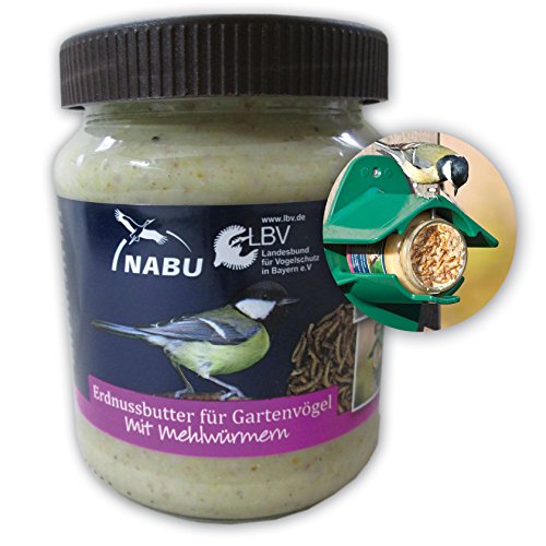 CJ Wildlife 101910415 Erdnussbutter für Gartenvögel "mit Mehlwürmer" 330 g - empfohlen vom NABU und dem LBV CJ Wildlife 101910415 Erdnussbutter für Gartenvögel "mit Mehlwürmer" 330 g - empfohlen vom NABU und dem LBV von tomgarten