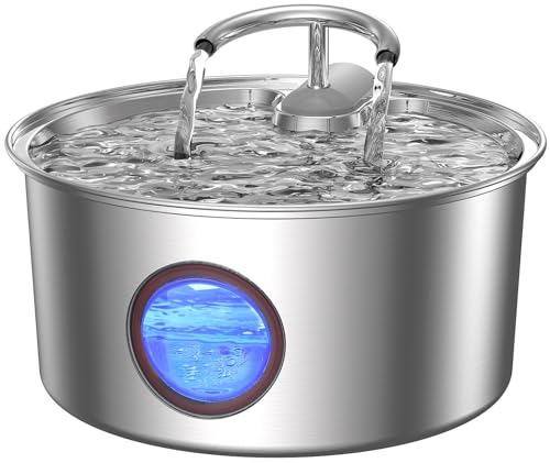 TOMXCUTE Katzenbrunnen Edelstahl: Trinkbrunnen für Katze - 3.2L Katzenbrunnen für Katzen - Ultraleiser Katzen Trinkbrunnen - Katzentrinkbrunnen - Wasserbrunnen für Katzen - für Mehrere Haustiere TOMXCUTE Katzenbrunnen Edelstahl: Trinkbrunnen für Katze - 3.2L Katzenbrunnen für Katzen - Ultraleiser Katzen Trinkbrunnen - Katzentrinkbrunnen - Wasserbrunnen für Katzen - für Mehrere Haustiere von tomxcute
