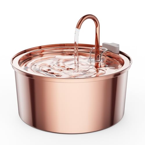 Tomxcute Katzenbrunnen Edelstahl Trinkbrunnen für Katze - 108oz/3.2L Ultra leise Wasserbrunnen für Katzen- große Kapazität Haustier-Wasser-Brunnen - Kupferoberfläche Tomxcute Katzenbrunnen Edelstahl Trinkbrunnen für Katze - 108oz/3.2L Ultra leise Wasserbrunnen für Katzen- große Kapazität Haustier-Wasser-Brunnen - Kupferoberfläche von tomxcute
