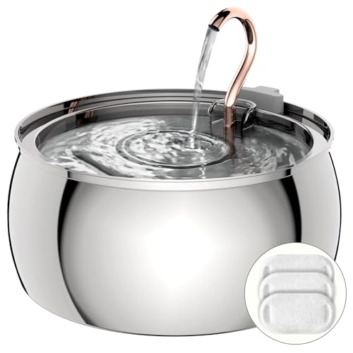 Tomxcute Katzenwasserbrunnen, 4,0 l, automatischer Edelstahl-Haustierbrunnen, Hundewasserspender, Ultra-leise Pumpe und 3 Ersatzfilter & für Katzen, Hunde, mehrere Haustiere… Tomxcute Katzenwasserbrunnen, 4,0 l, automatischer Edelstahl-Haustierbrunnen, Hundewasserspender, Ultra-leise Pumpe und 3 Ersatzfilter & für Katzen, Hunde, mehrere Haustiere… von tomxcute