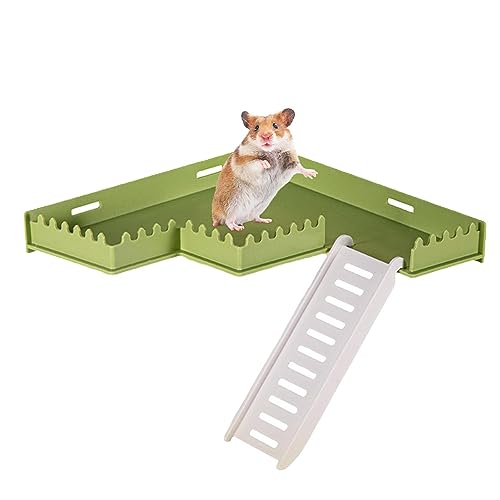 Hamsterplattform mit Leiter | Kletterleiterkäfig-Spielplatz für Hamster,Heimtierbedarf, Kleintier-Lebensraum-Dekoration für Hamster, Igel, Eichhörnchen, Rennmäuse, Chinchillas, Papageien, Tongfeng von tongfeng