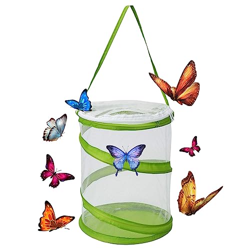 Schmetterlingslebensraum,Mini-Pop-up-Netzkäfig - Schmetterlingskäfig für Raupen, Schmetterlingslebensraum für den Innenbereich, 16 x 20 cm hoch Tongfeng von tongfeng