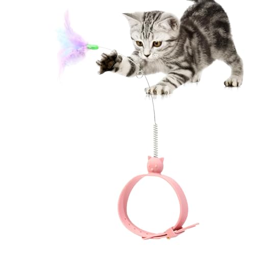 tongfeng Katzen-Stick-Spielzeug, Katzen-Teaser-Stick - Niedliches Swing Spring Car Teaser Zauberstabspielzeug mit Feder | Kreatives Katzenspielzeug mit verstellbarem Gummihalsband, Entspannungszubehör tongfeng Katzen-Stick-Spielzeug, Katzen-Teaser-Stick - Niedliches Swing Spring Car Teaser Zauberstabspielzeug mit Feder | Kreatives Katzenspielzeug mit verstellbarem Gummihalsband, Entspannungszubehör von tongfeng