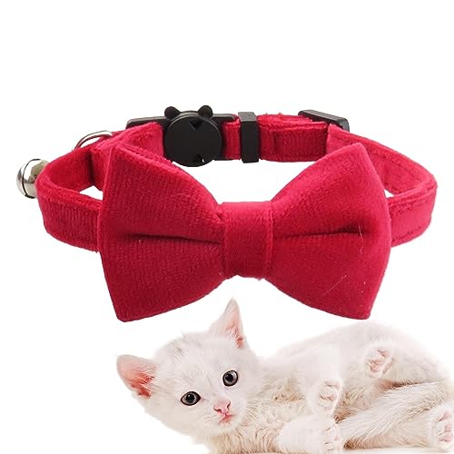 tongfeng Katzenhalsband mit Schleife, verstellbares Katzenhalsband mit abnehmbarer Glocke – modischer Blickfang, Hundefliege für Spaziergänge, Reisen, Zuhause, Fotografie, Hochzeit tongfeng Katzenhalsband mit Schleife, verstellbares Katzenhalsband mit abnehmbarer Glocke – modischer Blickfang, Hundefliege für Spaziergänge, Reisen, Zuhause, Fotografie, Hochzeit von tongfeng