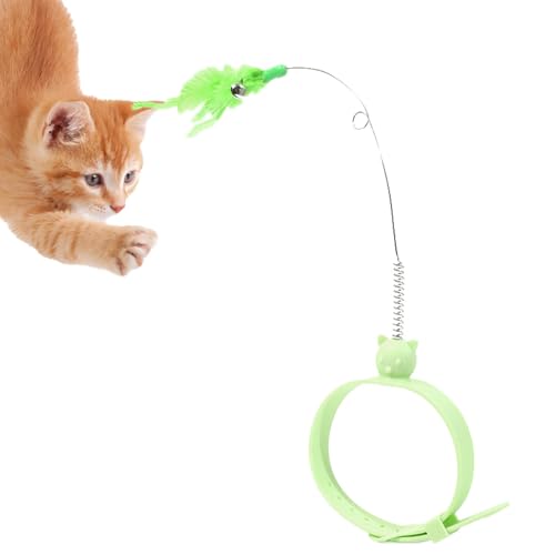 tongfeng Katzenstab-Spielzeug für Indoor-Katzen – Cartoon-Schaukel, Frühlingskatzen-Zauberstab mit Feder, kreatives, bequemes Katzenspielzeug, entspannendes Zubehör mit verstellbarem Gummihalsband für tongfeng Katzenstab-Spielzeug für Indoor-Katzen – Cartoon-Schaukel, Frühlingskatzen-Zauberstab mit Feder, kreatives, bequemes Katzenspielzeug, entspannendes Zubehör mit verstellbarem Gummihalsband für von tongfeng