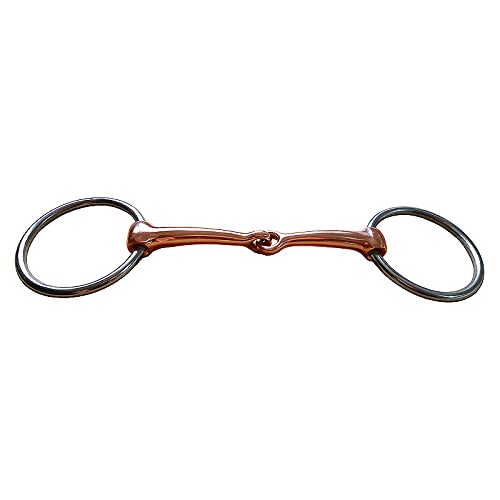 Ringtrense für Pferde, 65 mm, Edelstahl, mit Kupfer-Rundschäften, lose Ringe von tooloflife