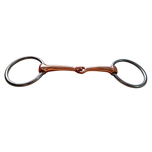 tooloflife Kupfer Horse Snaffle Bit Olivenkopftrense Durable Edelstahl Horse Mouth Snaffle Bit Pferd O-Ring Sweet Iron Twist von tooloflife