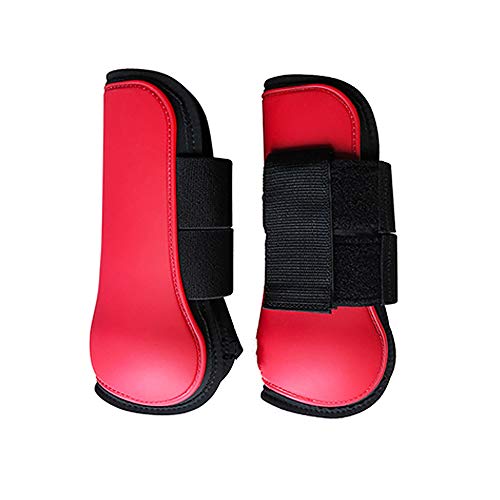 tooloflife Pferde-Sportstiefel, PU, verstellbar, sicherer Beinschutz, Reitausrüstung für Springen, Reiten, Events, Dressur, 2 Stück, Vorderbein, rot, extra groß tooloflife Pferde-Sportstiefel, PU, verstellbar, sicherer Beinschutz, Reitausrüstung für Springen, Reiten, Events, Dressur, 2 Stück, Vorderbein, rot, extra groß von tooloflife