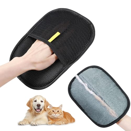 toothank Haarentferner-Handschuh, Tierhaarentfernungshandschuh für Katzen und Hunde (1 Stück) von toothank