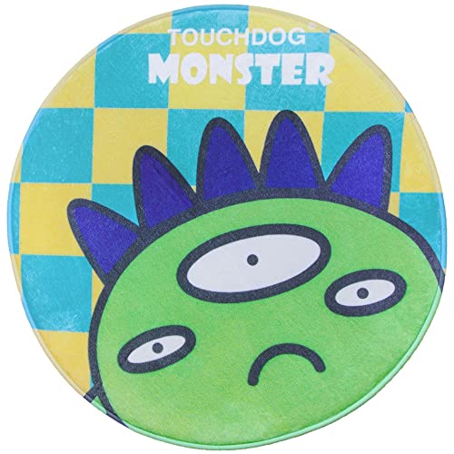 touchdog Cartoon Alien Monster Runde Katzen- und Hundematte One Size Green Monster von Touchdog