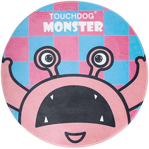 touchdog Karikatur Up-for-Crabs Monster abgerundete Katzen- und Hundematte, Einheitsgröße, Pink Monster von Pet Life