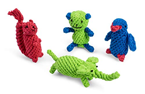 Toyz 4 Figuren aus Kordel, Hundespielzeug von Petface