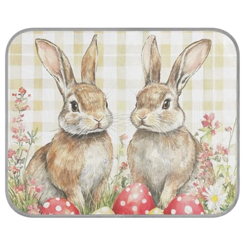 Buffalo Plaid Bunny Hasen Happy Easter_ Sommer Kühlbett für Hunde, selbstkühlendes Katzenbett für Indoor-Katzen für Kaninchen, Outdoor-Katze, sicher, Manta Fria para Perros M Buffalo Plaid Bunny Hasen Happy Easter_ Sommer Kühlbett für Hunde, selbstkühlendes Katzenbett für Indoor-Katzen für Kaninchen, Outdoor-Katze, sicher, Manta Fria para Perros M von tplaotee