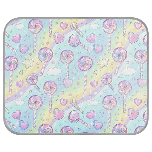 Cane Candy Cartoon-Regenbogenfarben, kühlendes Hundebett, selbstkühlende Matten für Hunde für Hunde, Outdoor, Haustier, Sommertapete, Frio Para, Perros, M von tplaotee