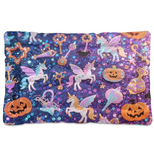 Halloween-Hunde-Schlafmatratze, waschbar, waschbar, weich, bequem, für mittelgroße und große Hunde, 91,4 x 61 cm, Gelb Halloween-Hunde-Schlafmatratze, waschbar, waschbar, weich, bequem, für mittelgroße und große Hunde, 91,4 x 61 cm, Gelb von tplaotee
