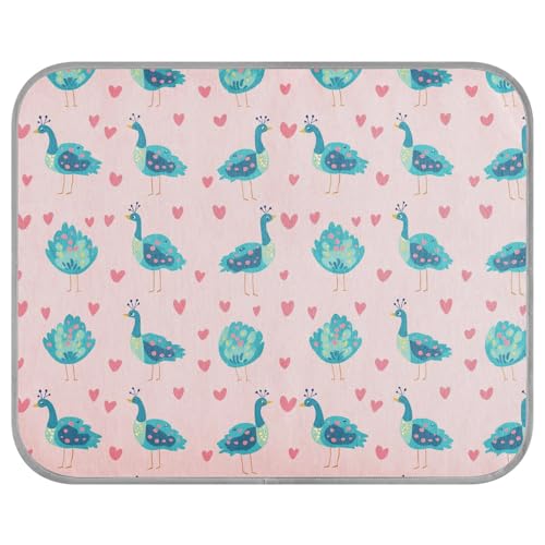 Happy Valentine Cartoon-Pfau-Sommer-Kühlbett, selbstkühlende Katzendecken für Innenkatzen für Haustiere, draußen, tragbar, Camas Frias Para, Perros, M Happy Valentine Cartoon-Pfau-Sommer-Kühlbett, selbstkühlende Katzendecken für Innenkatzen für Haustiere, draußen, tragbar, Camas Frias Para, Perros, M von tplaotee