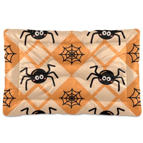 Haustierbett, Motiv: Halloween-Spinne, waschbar, weich, bequem, rutschfeste Unterseite, für große, mittelgroße und kleine Hunde, 91,4 x 61 cm, Schwarz Haustierbett, Motiv: Halloween-Spinne, waschbar, weich, bequem, rutschfeste Unterseite, für große, mittelgroße und kleine Hunde, 91,4 x 61 cm, Schwarz von tplaotee
