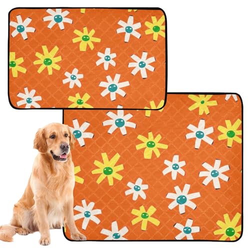 Hundematte, waschbar, rutschfest, 50,8 x 61 cm, Orange, Sonnenblume, 3 Stück Hundematte, waschbar, rutschfest, 50,8 x 61 cm, Orange, Sonnenblume, 3 Stück von tplaotee
