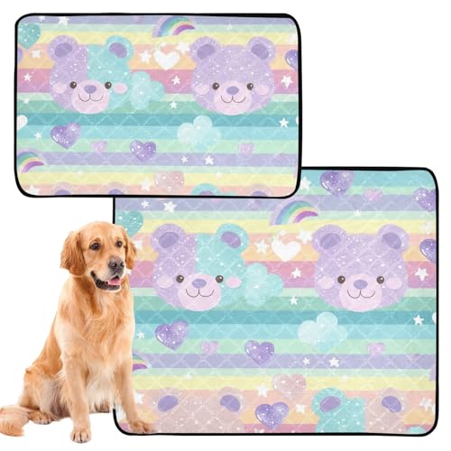 Hundematte für Katzen, waschbar, rutschfest, für Autositz, 50,8 x 61 cm, Bär, Cartoon, 3 Stück Hundematte für Katzen, waschbar, rutschfest, für Autositz, 50,8 x 61 cm, Bär, Cartoon, 3 Stück von tplaotee