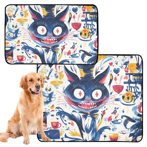Katzen-Haustiermatte, schmutzige Matten für Hunde, waschbar, rutschfest, 50,8 x 61 cm, Halloween, lustige Katze, 3 Stück Katzen-Haustiermatte, schmutzige Matten für Hunde, waschbar, rutschfest, 50,8 x 61 cm, Halloween, lustige Katze, 3 Stück von tplaotee