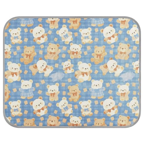 Kühlende Sommerdecke mit Cartoon-Bären, niedliches Karomuster, selbstkühlendes Hundebett für Katzen, Reisen, Camas Frias Para, Perros, M Kühlende Sommerdecke mit Cartoon-Bären, niedliches Karomuster, selbstkühlendes Hundebett für Katzen, Reisen, Camas Frias Para, Perros, M von tplaotee