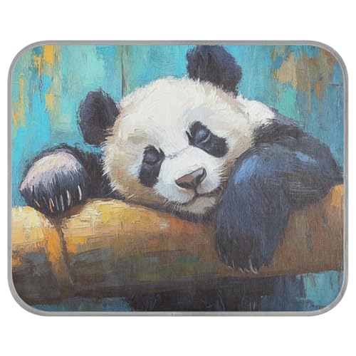 Ölgemälde schlafendes Tier, Panda, Sommer, kühlend, selbstkühlend, waschbar, für Welpen, Outdoor, Katze, tragbar, Cama Fria para perro, M Ölgemälde schlafendes Tier, Panda, Sommer, kühlend, selbstkühlend, waschbar, für Welpen, Outdoor, Katze, tragbar, Cama Fria para perro, M von tplaotee