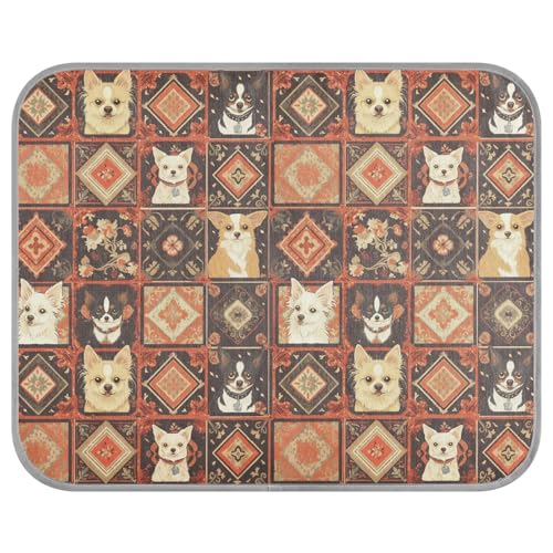 Sommer-Kühlmatte für Katzen, Boho-Muster, dunkel, niedlich, für Katzen, selbstkühlend, für Kaninchen, Reisen, Haustier, Sommer, Cama Fria Para, Perro, M Sommer-Kühlmatte für Katzen, Boho-Muster, dunkel, niedlich, für Katzen, selbstkühlend, für Kaninchen, Reisen, Haustier, Sommer, Cama Fria Para, Perro, M von tplaotee