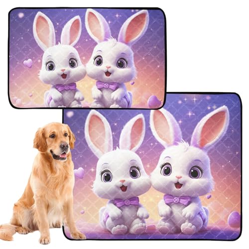 Wasserabsorbierende Matte für Hundenapf, waschbar, rutschfeste Matte für Strand, 50,8 x 61 cm, Violett, Hase, 3 Stück Wasserabsorbierende Matte für Hundenapf, waschbar, rutschfeste Matte für Strand, 50,8 x 61 cm, Violett, Hase, 3 Stück von tplaotee
