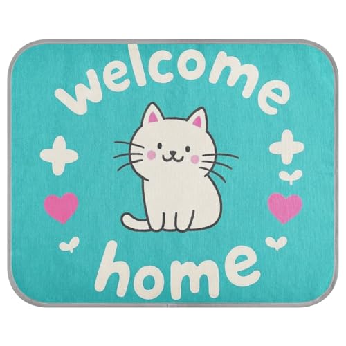 Welcome Home Süße Cartoon-Katze, kühlendes Hundebett, selbstkühlend, für den Außenbereich, für Kätzchen, Outdoor, niedliches Cama Fria Para, Perro, M Welcome Home Süße Cartoon-Katze, kühlendes Hundebett, selbstkühlend, für den Außenbereich, für Kätzchen, Outdoor, niedliches Cama Fria Para, Perro, M von tplaotee