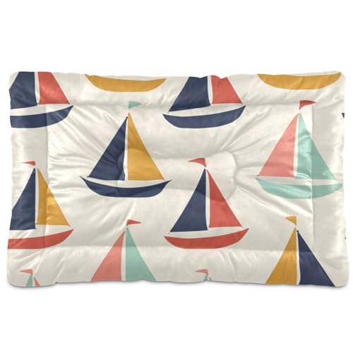 tplaotee Bunte Segelboote Hunde-Schlafmatratze, waschbar, rutschfest, weich, bequem, für große, mittelgroße und kleine Hunde, 91,4 x 61 cm tplaotee Bunte Segelboote Hunde-Schlafmatratze, waschbar, rutschfest, weich, bequem, für große, mittelgroße und kleine Hunde, 91,4 x 61 cm von tplaotee