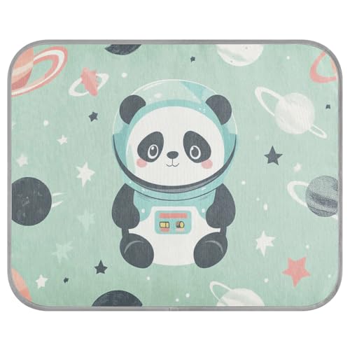 tplaotee Cartoon Cute Panda Astronaut Sommer Gel-Kühlmatte für Hunde, selbstkühlende Kaltmatte für Häschen im Innenbereich, abnehmbar, Manta Fria para Perros M von tplaotee