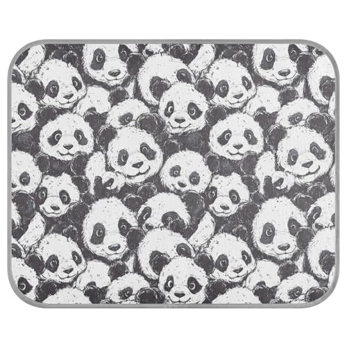 tplaotee Cartoon-Hundematte mit süßem Panda-Motiv, hält Hunde im Sommer kühl im Sommer, selbstkühlend, wasserdicht, für Hunde, gemütlich, schlafend, für den Sommer, Camas Frias Para, Perros, M von tplaotee