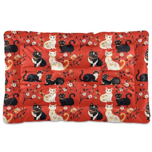 tplaotee Chinesisches Hunde- und Katzenbett, waschbar, weich, bequem, rutschfeste Unterseite, für mittelgroße und große Hunde, 91,4 x 61 cm, Schwarz / Weiß tplaotee Chinesisches Hunde- und Katzenbett, waschbar, weich, bequem, rutschfeste Unterseite, für mittelgroße und große Hunde, 91,4 x 61 cm, Schwarz / Weiß von tplaotee