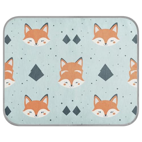 tplaotee Fox Face Kühlkissen, selbstkühlend, Tiermotiv, Blau, für Katzen, gemütliches Schlafen, schnurlos, Esterilla-Refrescante para Perros M von tplaotee