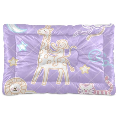 tplaotee Funny Giraffe Affe Hunde- und Katzenbett, waschbar, weich, rutschfest, für große, mittelgroße und kleine Hunde, 91,4 x 61 cm, Violett tplaotee Funny Giraffe Affe Hunde- und Katzenbett, waschbar, weich, rutschfest, für große, mittelgroße und kleine Hunde, 91,4 x 61 cm, Violett von tplaotee
