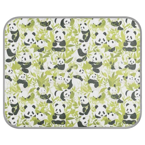 tplaotee Gel-Kühlkissen mit niedlichem Panda-Motiv, selbstkühlendes Kissen für Katzen im Freien, tragbar, Esterilla-Refrescante para Perros M von tplaotee
