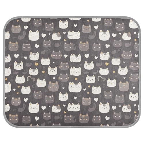 tplaotee Graue süße Katze, Liebe, Cartoon, Sommer, kühlende Betten für Innenkatzen, für Kätzchen, Outdoor, Essentials, Manta refrescante para perro M tplaotee Graue süße Katze, Liebe, Cartoon, Sommer, kühlende Betten für Innenkatzen, für Kätzchen, Outdoor, Essentials, Manta refrescante para perro M von tplaotee