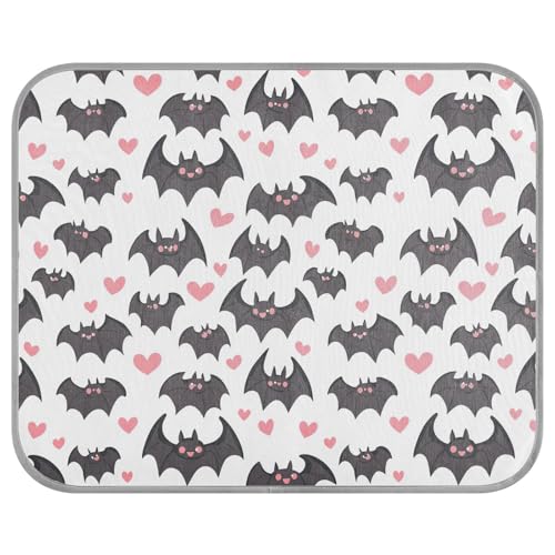 tplaotee Happy Valentine' Cartoon-Fledermaus-Kühlmatte für draußen, selbstkühlende Betten für draußen, für drinnen und draußen, Katzenutensilien, Manta Refrescante para perro, M tplaotee Happy Valentine' Cartoon-Fledermaus-Kühlmatte für draußen, selbstkühlende Betten für draußen, für drinnen und draußen, Katzenutensilien, Manta Refrescante para perro, M von tplaotee