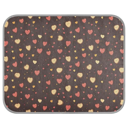 tplaotee Happy Valentine Heart Cartoon Cookie Black Summer Cooling Pads or Mats Self Cooling Blankets for Outdoor Cats for Dog Sleeping Essentials Tapete Frio para Perros M tplaotee Happy Valentine Heart Cartoon Cookie Black Summer Cooling Pads or Mats Self Cooling Blankets for Outdoor Cats for Dog Sleeping Essentials Tapete Frio para Perros M von tplaotee