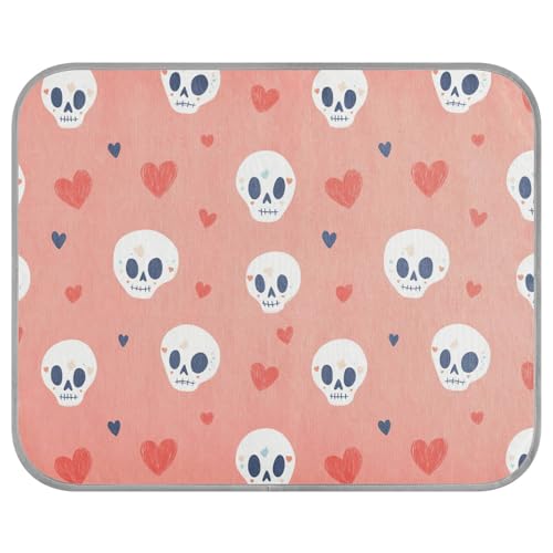 tplaotee Happy Valentine Herz-Cartoon-Totenkopf-Kühlmatten für Hunde, selbstkühlende Haustierbetten für Katzen für Hunde, Katzen, Outdoor, rutschfest, Manta Fria para Perros M tplaotee Happy Valentine Herz-Cartoon-Totenkopf-Kühlmatten für Hunde, selbstkühlende Haustierbetten für Katzen für Hunde, Katzen, Outdoor, rutschfest, Manta Fria para Perros M von tplaotee
