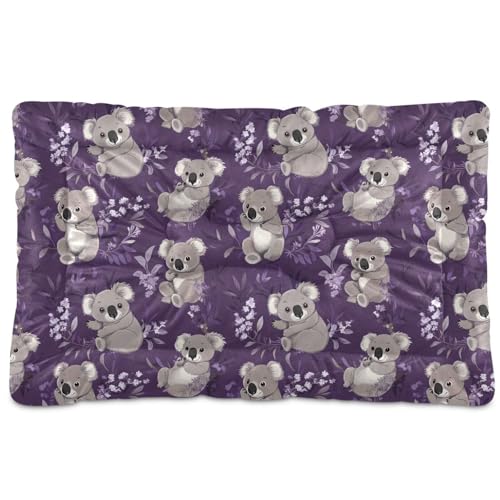 tplaotee Haustier-Schlafmatte mit niedlichem Koala-Motiv, waschbar, weich, bequem, rutschfeste Unterseite, für große Jumbo, mittelgroße und kleine Hunde, 91,4 x 61 cm, Violett tplaotee Haustier-Schlafmatte mit niedlichem Koala-Motiv, waschbar, weich, bequem, rutschfeste Unterseite, für große Jumbo, mittelgroße und kleine Hunde, 91,4 x 61 cm, Violett von tplaotee