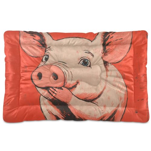 tplaotee Haustierbett, niedliches Cartoon-Design, waschbar, rutschfest, weich, bequem, für große Jumbo, mittelgroße und kleine Hunde, 91,4 x 61 cm, Rot tplaotee Haustierbett, niedliches Cartoon-Design, waschbar, rutschfest, weich, bequem, für große Jumbo, mittelgroße und kleine Hunde, 91,4 x 61 cm, Rot von tplaotee