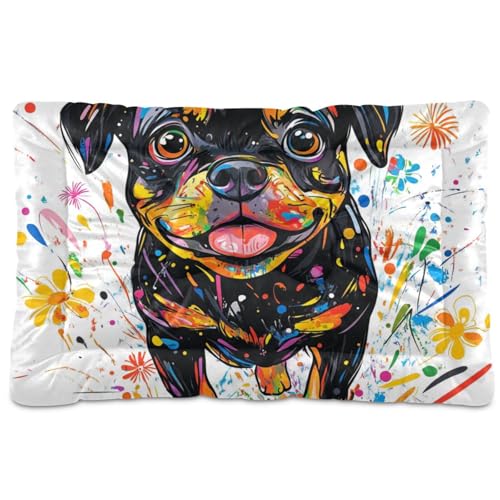 tplaotee Haustierbett, waschbar, weich, bequem, rutschfeste Unterseite, für große, mittelgroße und kleine Hunde, 91,4 x 61 cm tplaotee Haustierbett, waschbar, weich, bequem, rutschfeste Unterseite, für große, mittelgroße und kleine Hunde, 91,4 x 61 cm von tplaotee