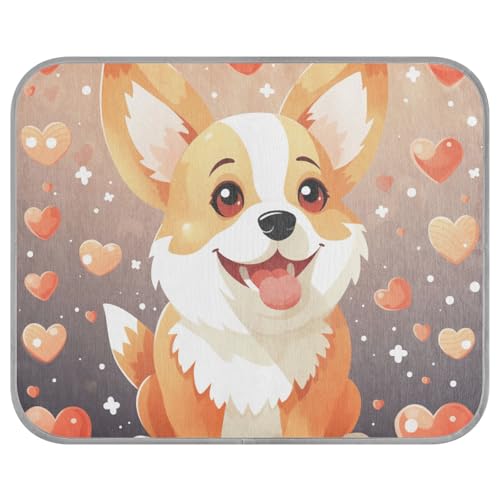 tplaotee Heart Corgis Hunde-Sommerkühlmatten, selbstkühlende Betten für Indoor-Katzen für Hunde, Reisen, nicht elektrisch, Cama Fria para perro M tplaotee Heart Corgis Hunde-Sommerkühlmatten, selbstkühlende Betten für Indoor-Katzen für Hunde, Reisen, nicht elektrisch, Cama Fria para perro M von tplaotee
