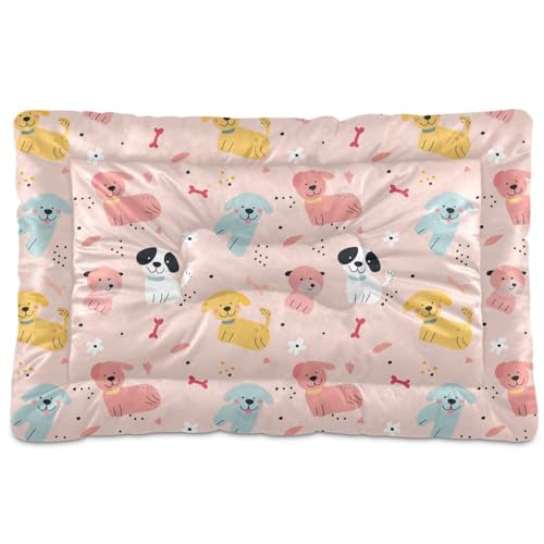 tplaotee Hunde-Schlafmatratze mit Cartoon-Motiv, waschbar, weich, rutschfest, für mittelgroße und große Hunde, 91,4 x 61 cm, Hellrot tplaotee Hunde-Schlafmatratze mit Cartoon-Motiv, waschbar, weich, rutschfest, für mittelgroße und große Hunde, 91,4 x 61 cm, Hellrot von tplaotee